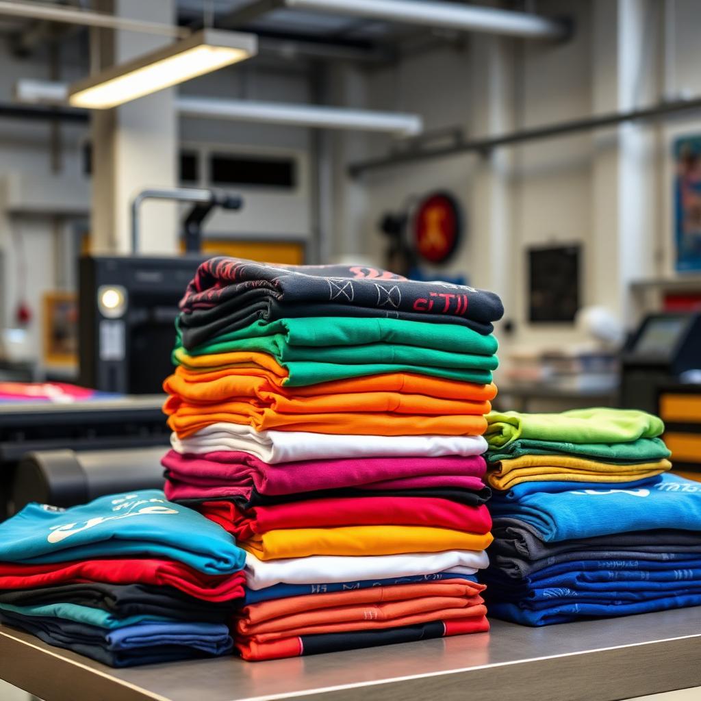 Fresh production run of custom tees